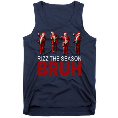 Rizz The Season Bruh Funny Maga Santa Trump Dance Christmas Tank Top