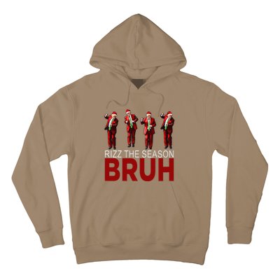 Rizz The Season Bruh Funny Maga Santa Trump Dance Christmas Hoodie