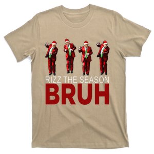 Rizz The Season Bruh Funny Maga Santa Trump Dance Christmas T-Shirt