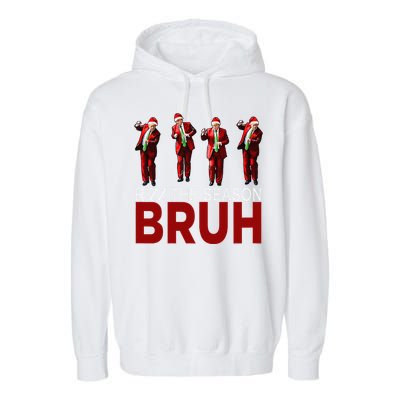 Rizz The Season Bruh Funny Maga Santa Trump Dance Christmas Garment-Dyed Fleece Hoodie