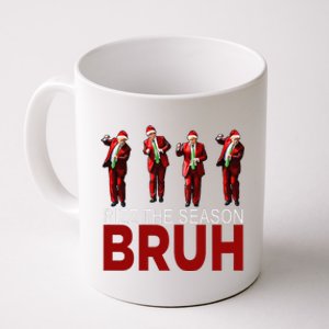 Rizz The Season Bruh Funny Maga Santa Trump Dance Christmas Coffee Mug