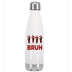 Rizz The Season Bruh Funny Maga Santa Trump Dance Christmas Stainless Steel Insulated Water Bottle