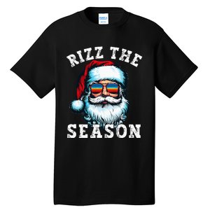 Rizz The Season Funny Christmas Rizzmas Santa Claus Rizzler Tall T-Shirt