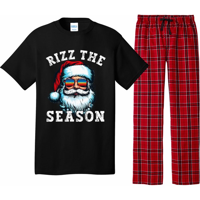 Rizz The Season Funny Christmas Rizzmas Santa Claus Rizzler Pajama Set