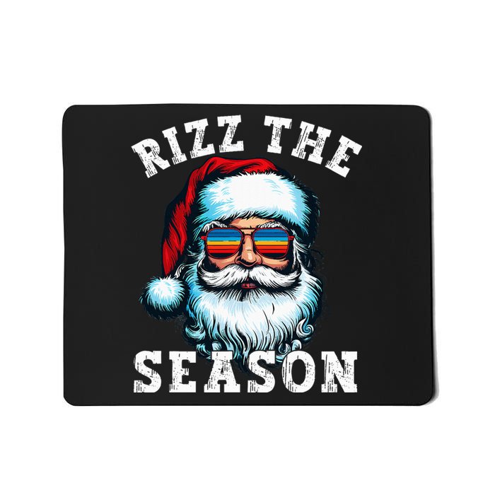 Rizz The Season Funny Christmas Rizzmas Santa Claus Rizzler Mousepad