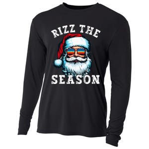 Rizz The Season Funny Christmas Rizzmas Santa Claus Rizzler Cooling Performance Long Sleeve Crew