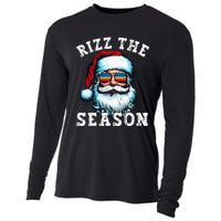 Rizz The Season Funny Christmas Rizzmas Santa Claus Rizzler Cooling Performance Long Sleeve Crew