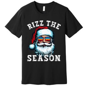 Rizz The Season Funny Christmas Rizzmas Santa Claus Rizzler Premium T-Shirt