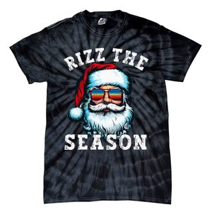 Rizz The Season Funny Christmas Rizzmas Santa Claus Rizzler Tie-Dye T-Shirt