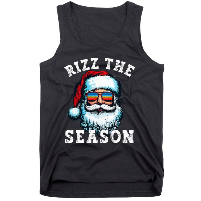 Rizz The Season Funny Christmas Rizzmas Santa Claus Rizzler Tank Top