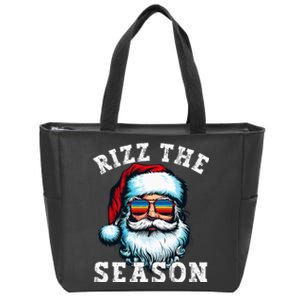 Rizz The Season Funny Christmas Rizzmas Santa Claus Rizzler Zip Tote Bag