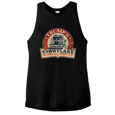 Retro TrumpS Snowflake Removal Service Funny Trump 2024 Ladies PosiCharge Tri-Blend Wicking Tank