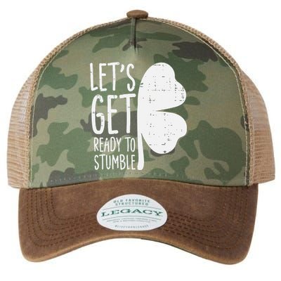 Ready To Stumble Saint Pattys Irish St Patrick Day Legacy Tie Dye Trucker Hat