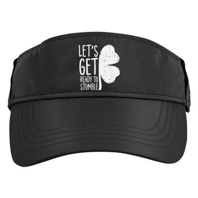 Ready To Stumble Saint Pattys Irish St Patrick Day Adult Drive Performance Visor