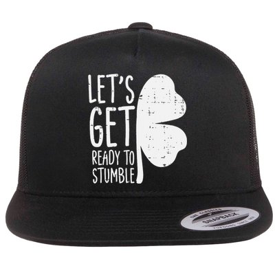 Ready To Stumble Saint Pattys Irish St Patrick Day Flat Bill Trucker Hat