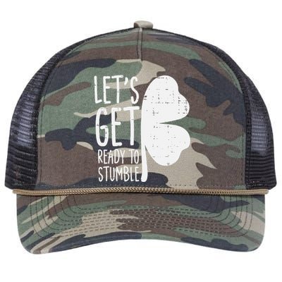 Ready To Stumble Saint Pattys Irish St Patrick Day Retro Rope Trucker Hat Cap