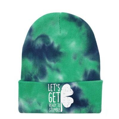 Ready To Stumble Saint Pattys Irish St Patrick Day Tie Dye 12in Knit Beanie