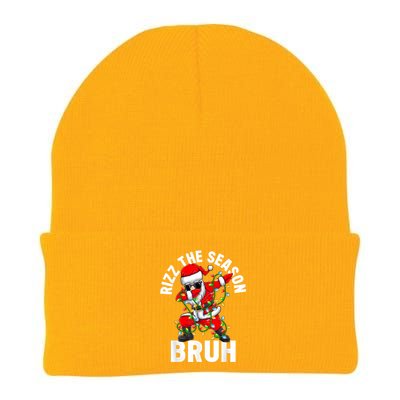 Rizz The Season Bruh Christmas Rizzmas Santa Claus Rizzler Knit Cap Winter Beanie