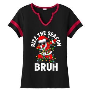 Rizz The Season Bruh Christmas Rizzmas Santa Claus Rizzler Ladies Halftime Notch Neck Tee