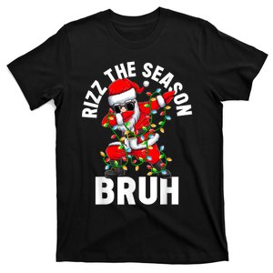 Rizz The Season Bruh Christmas Rizzmas Santa Claus Rizzler T-Shirt