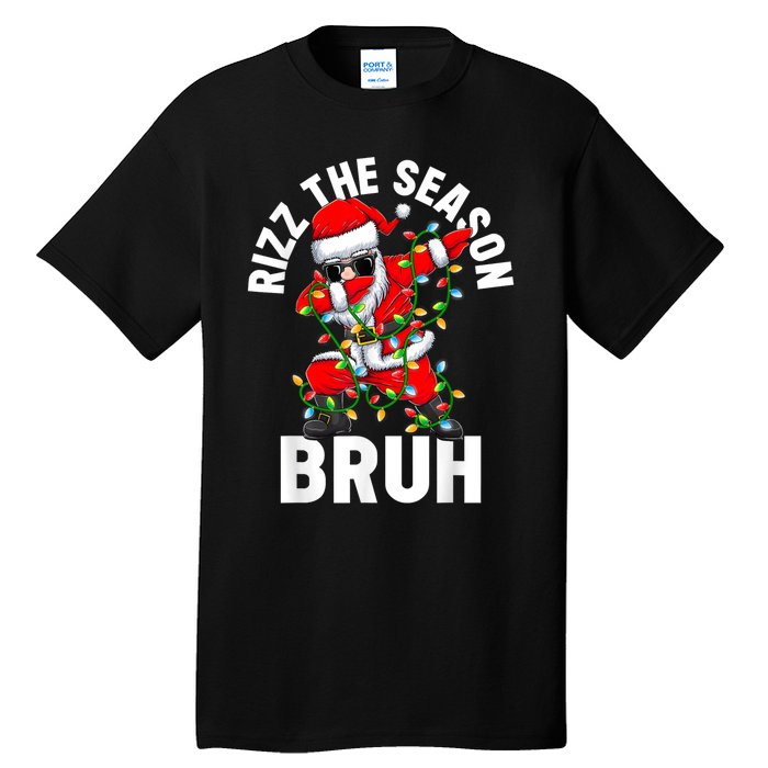 Rizz The Season Bruh Christmas Rizzmas Santa Claus Rizzler Tall T-Shirt