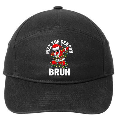 Rizz The Season Bruh Christmas Rizzmas Santa Claus Rizzler 7-Panel Snapback Hat