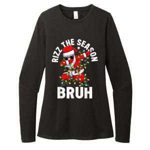 Rizz The Season Bruh Christmas Rizzmas Santa Claus Rizzler Womens CVC Long Sleeve Shirt