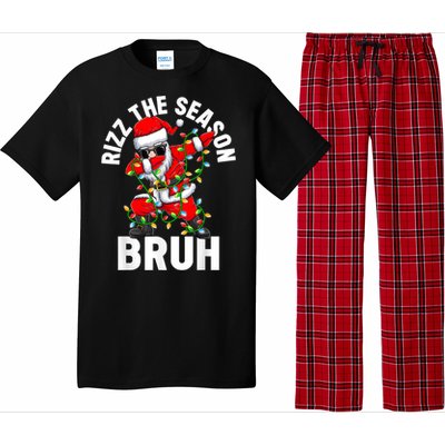 Rizz The Season Bruh Christmas Rizzmas Santa Claus Rizzler Pajama Set