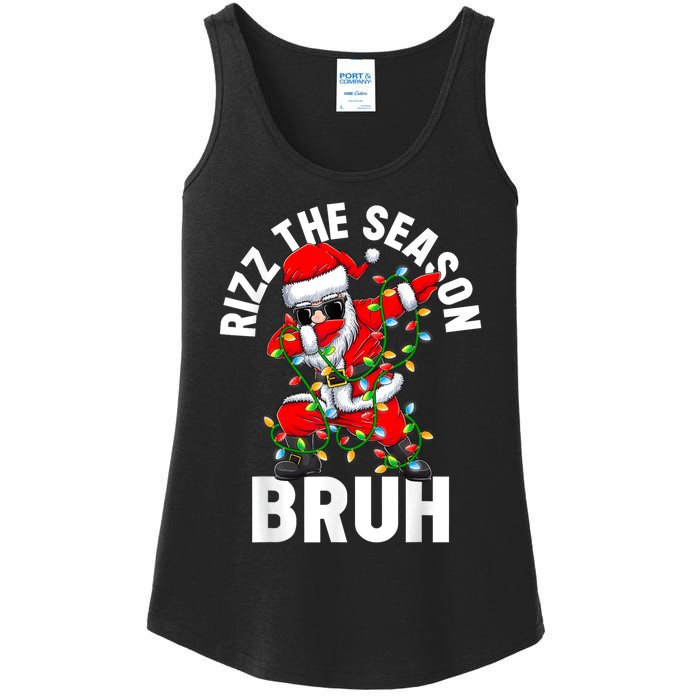 Rizz The Season Bruh Christmas Rizzmas Santa Claus Rizzler Ladies Essential Tank