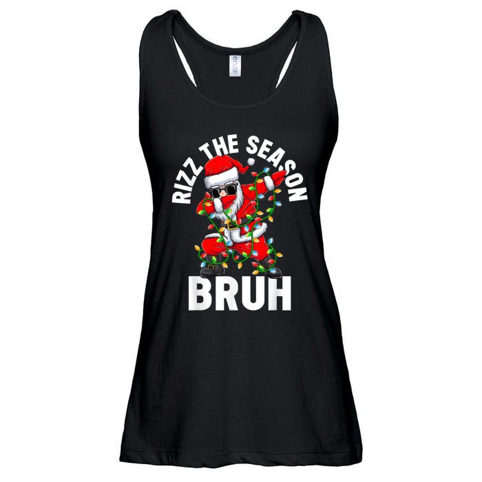 Rizz The Season Bruh Christmas Rizzmas Santa Claus Rizzler Ladies Essential Flowy Tank