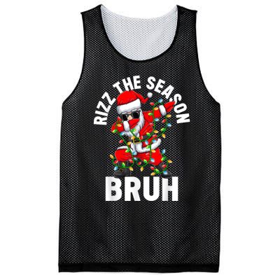 Rizz The Season Bruh Christmas Rizzmas Santa Claus Rizzler Mesh Reversible Basketball Jersey Tank