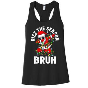 Rizz The Season Bruh Christmas Rizzmas Santa Claus Rizzler Women's Racerback Tank