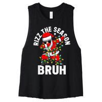 Rizz The Season Bruh Christmas Rizzmas Santa Claus Rizzler Women's Racerback Cropped Tank