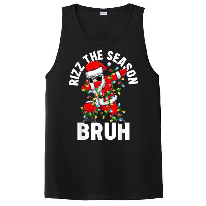 Rizz The Season Bruh Christmas Rizzmas Santa Claus Rizzler PosiCharge Competitor Tank