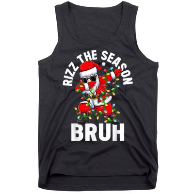 Rizz The Season Bruh Christmas Rizzmas Santa Claus Rizzler Tank Top