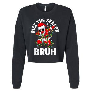 Rizz The Season Bruh Christmas Rizzmas Santa Claus Rizzler Cropped Pullover Crew