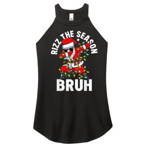 Rizz The Season Bruh Christmas Rizzmas Santa Claus Rizzler Women's Perfect Tri Rocker Tank