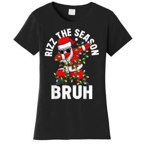 Rizz The Season Bruh Christmas Rizzmas Santa Claus Rizzler Women's T-Shirt