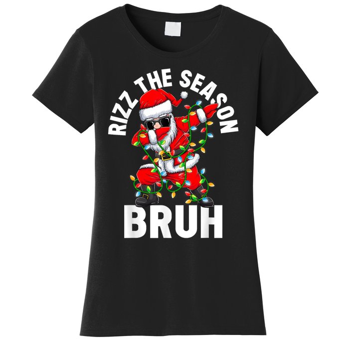 Rizz The Season Bruh Christmas Rizzmas Santa Claus Rizzler Women's T-Shirt