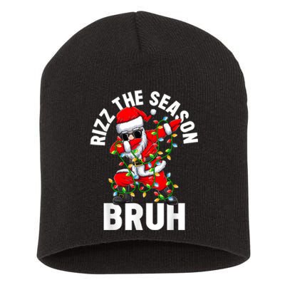 Rizz The Season Bruh Christmas Rizzmas Santa Claus Rizzler Short Acrylic Beanie