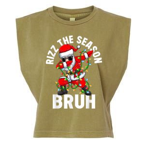 Rizz The Season Bruh Christmas Rizzmas Santa Claus Rizzler Garment-Dyed Women's Muscle Tee