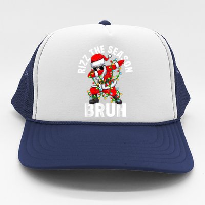 Rizz The Season Bruh Christmas Rizzmas Santa Claus Rizzler Trucker Hat