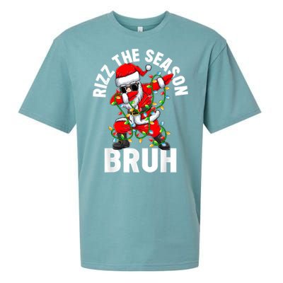 Rizz The Season Bruh Christmas Rizzmas Santa Claus Rizzler Sueded Cloud Jersey T-Shirt