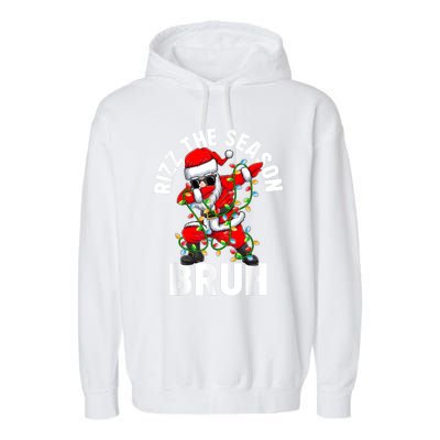 Rizz The Season Bruh Christmas Rizzmas Santa Claus Rizzler Garment-Dyed Fleece Hoodie