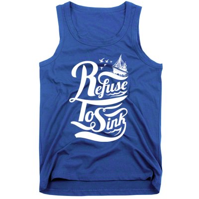 Refuse To Sink Ship And Seagulls Gift Tank Top