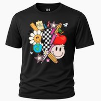 Retro Teacher Sublimation Cute Teacher Back To School Meaningful Gift Cooling Performance Crew T-Shirt
