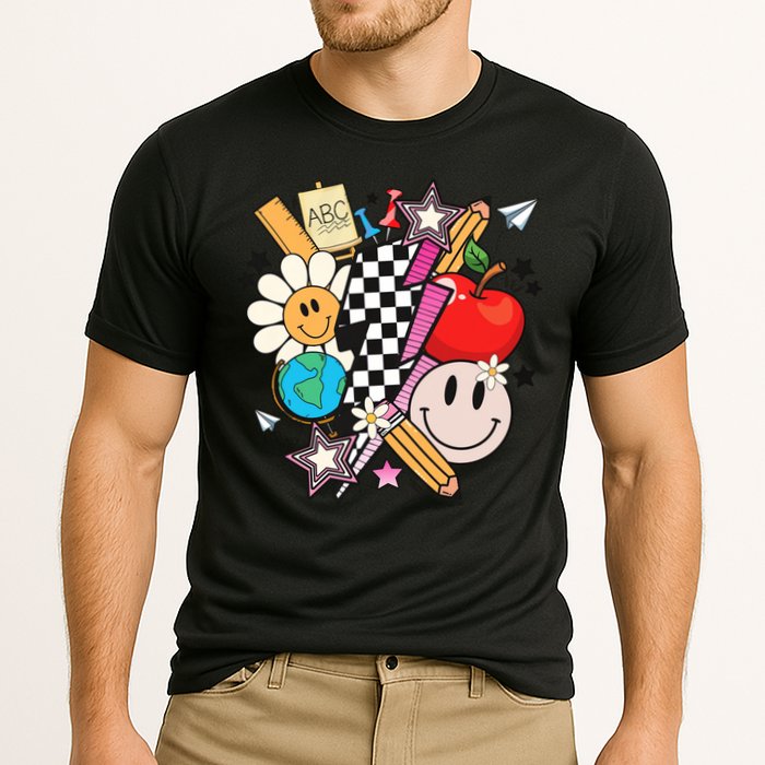 Retro Teacher Sublimation Cute Teacher Back To School Meaningful Gift Cooling Performance Crew T-Shirt
