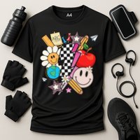 Retro Teacher Sublimation Cute Teacher Back To School Meaningful Gift Cooling Performance Crew T-Shirt