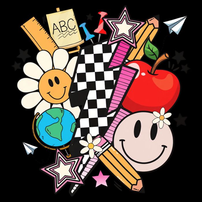 Retro Teacher Sublimation Cute Teacher Back To School Meaningful Gift Cooling Performance Crew T-Shirt