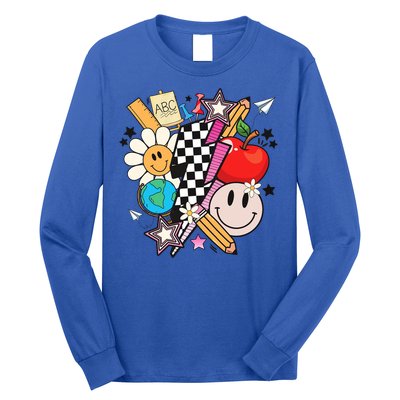Retro Teacher Sublimation Cute Teacher Back To School Meaningful Gift Long Sleeve Shirt